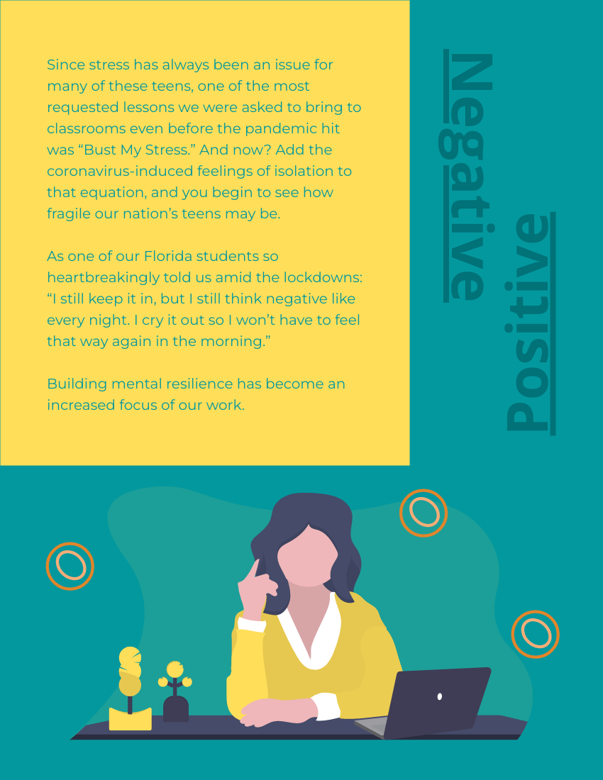 Booklet template: Mental Health of Students Must Figure in Restarting Classes (Created by Visual Paradigm Online's Booklet maker)