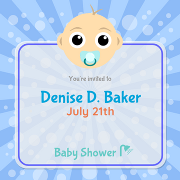 Editable invitations template:Denis' Baby Shower