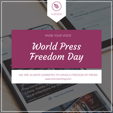 Instagram Post template: Purple Press Photo World Press Freedom Day Instagram Post (Created by Visual Paradigm Online's Instagram Post maker)