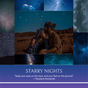 Photo Collage template: Starry Night Photo Collage (Created by Visual Paradigm Online's Photo Collage maker)