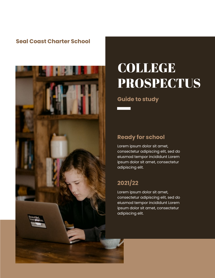 Prospectuses template: College Prospectus (Created by Visual Paradigm Online's Prospectuses maker)