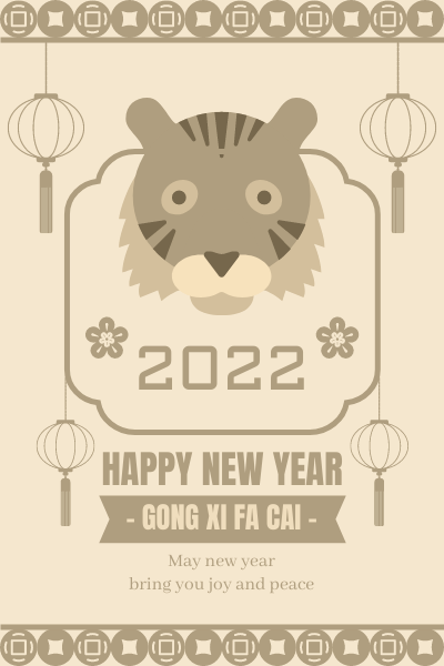 Greeting Card template: Chinese New Year Blessing Greeting Card (Created by Visual Paradigm Online's Greeting Card maker)
