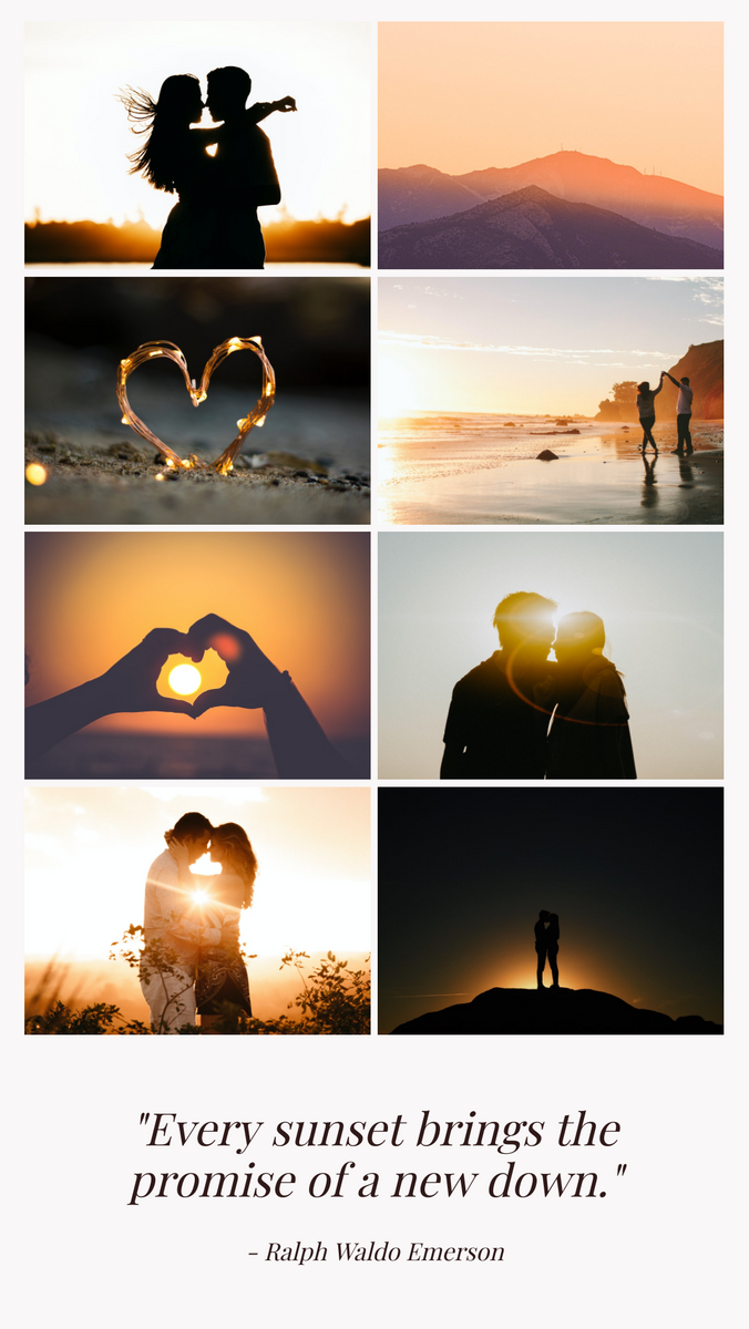 Photo Collage template: Sunset And Couples Photo Collage (Created by Collage's Photo Collage maker)