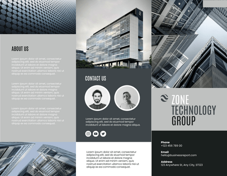 Brochures template: Technology Company Brochure (Created by Visual Paradigm Online's Brochures maker)