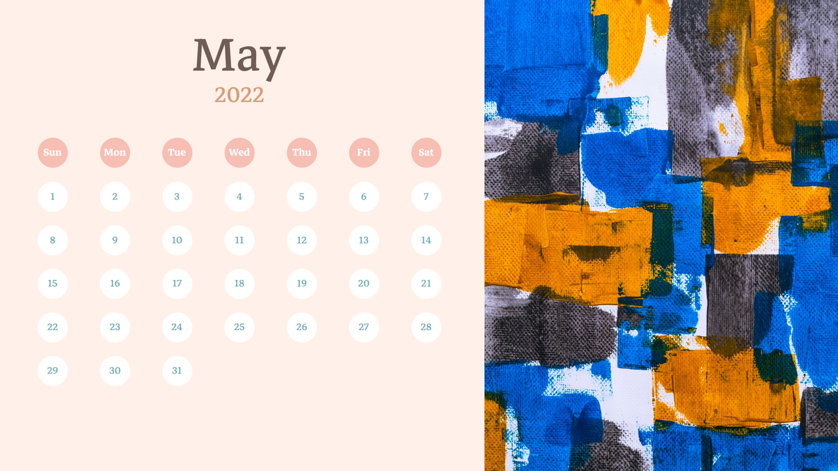 Abstract Pattern Calendar 2022