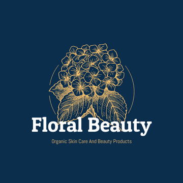 Editable logos template:Elegant Beauty Company Logo Designed With Illustration Of Flowers