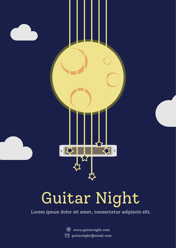 Flyer template: Guitar Party Flyer (Created by Visual Paradigm Online's Flyer maker)