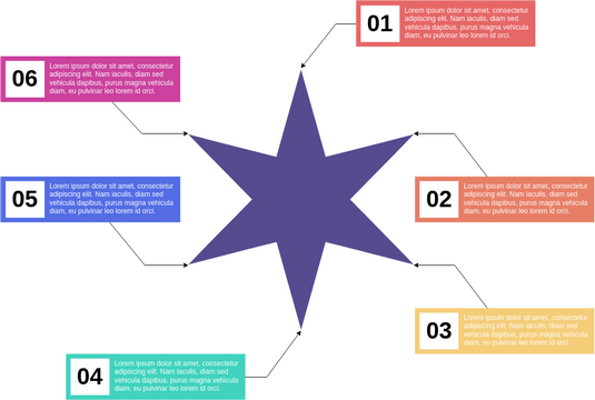 6 Point Star Diagram Template