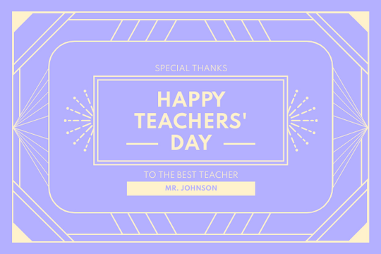 Greeting Card template: Vintage Teacher's Day Greeting Card (Created by Visual Paradigm Online's Greeting Card maker)