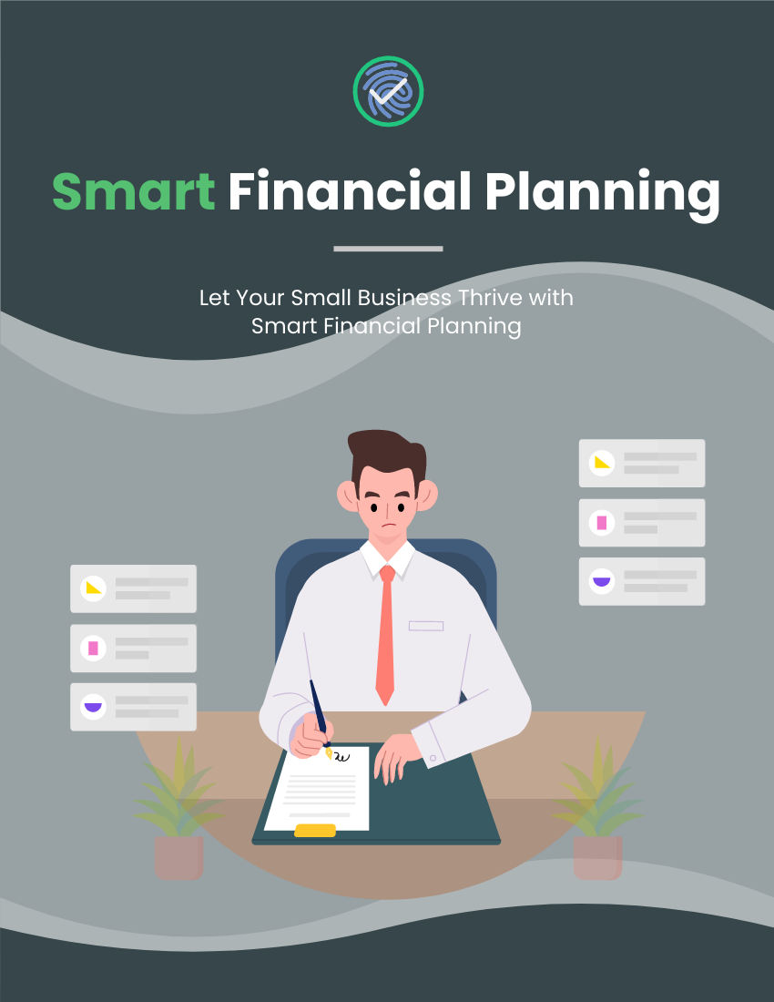 小册子 模板。Smart Financial Planning (由 Visual Paradigm Online 的小册子软件制作)