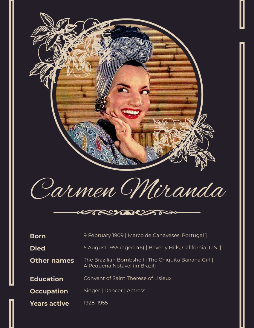 Carmen Miranda Biography