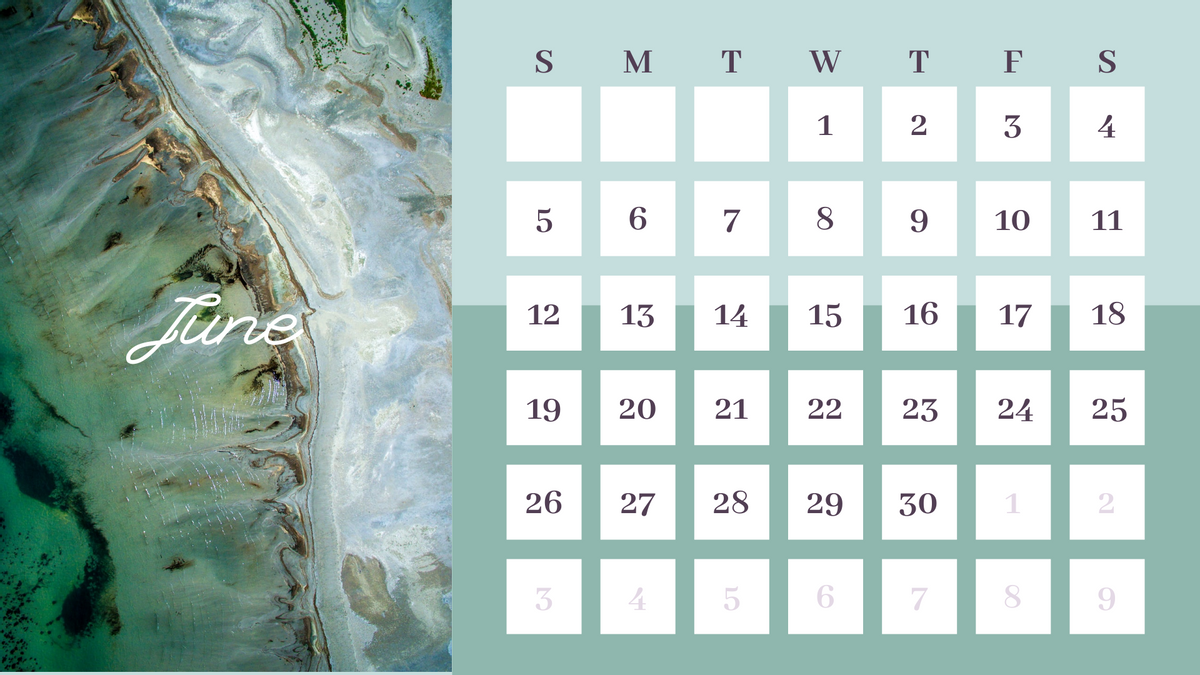 Calendar 模板。 Elegant Marble Calendar (由 Visual Paradigm Online 的Calendar軟件製作)