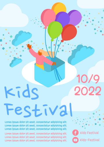 Flyers template: Kids Festival Flyer (Created by Visual Paradigm Online's Flyers maker)
