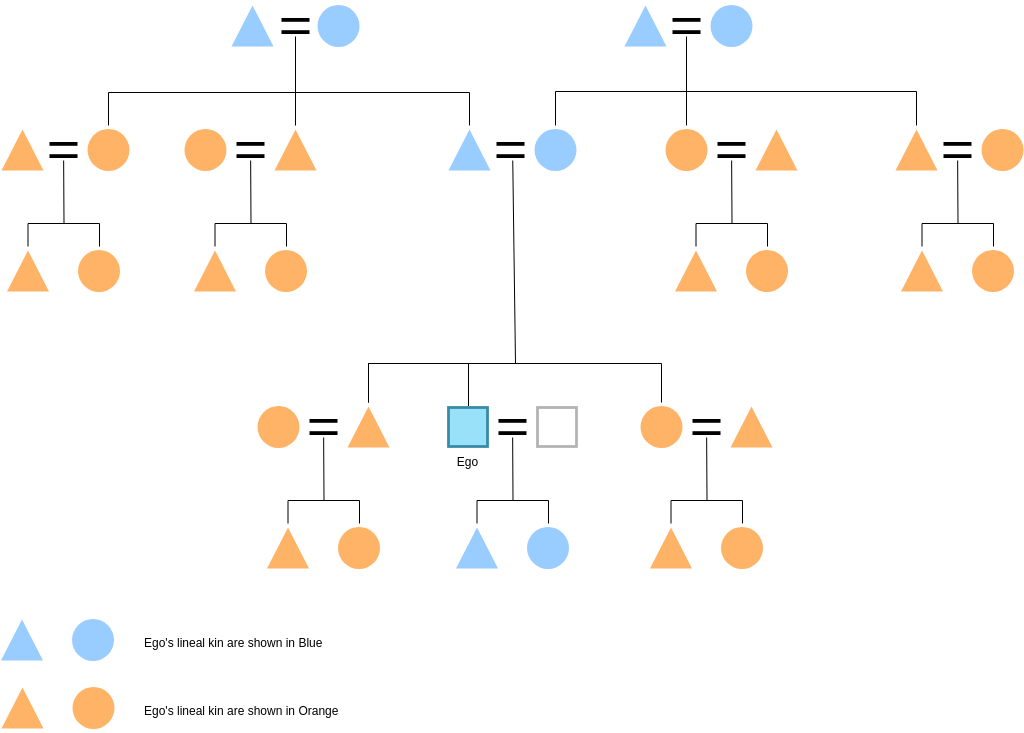 Lineal and Collaterial Kinship (Verwandtschaftsdiagramm Example)