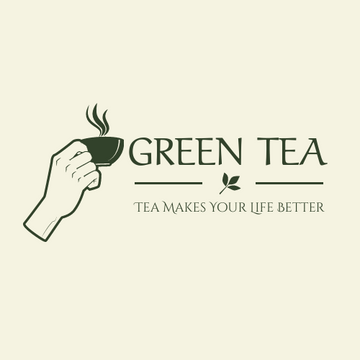 Logo template: Green Tea Logo (Created by Visual Paradigm Online's Logo maker)