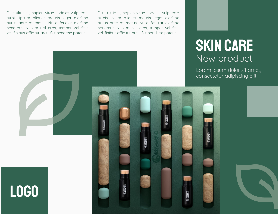 Brochure template: New Skincare Products Brochure (Created by InfoART's Brochure maker)