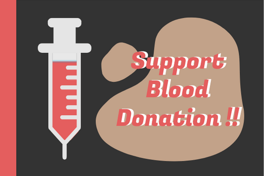 Medical template: Support Blood Donation (Created by Visual Paradigm Online's Medical maker)