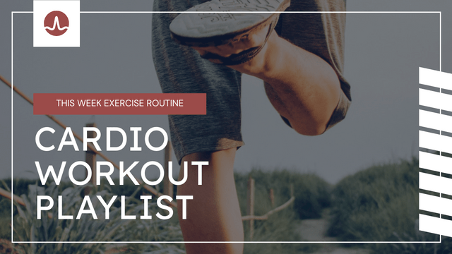 Editable youtubethumbnails template:Cardio Workout Playlist Fitness YouTube Thumbnail