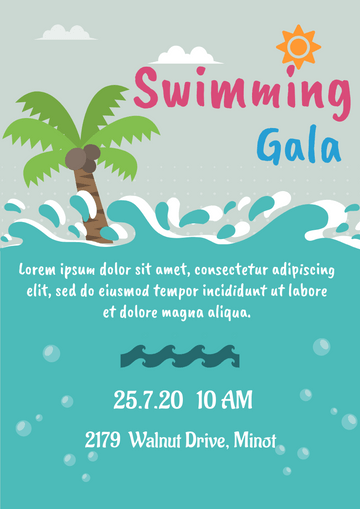 Flyer template: Swimming Gala Flyer (Created by Visual Paradigm Online's Flyer maker)