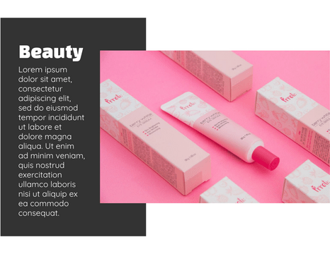 Editable brochures template:Beauty Product Promotion Brochure