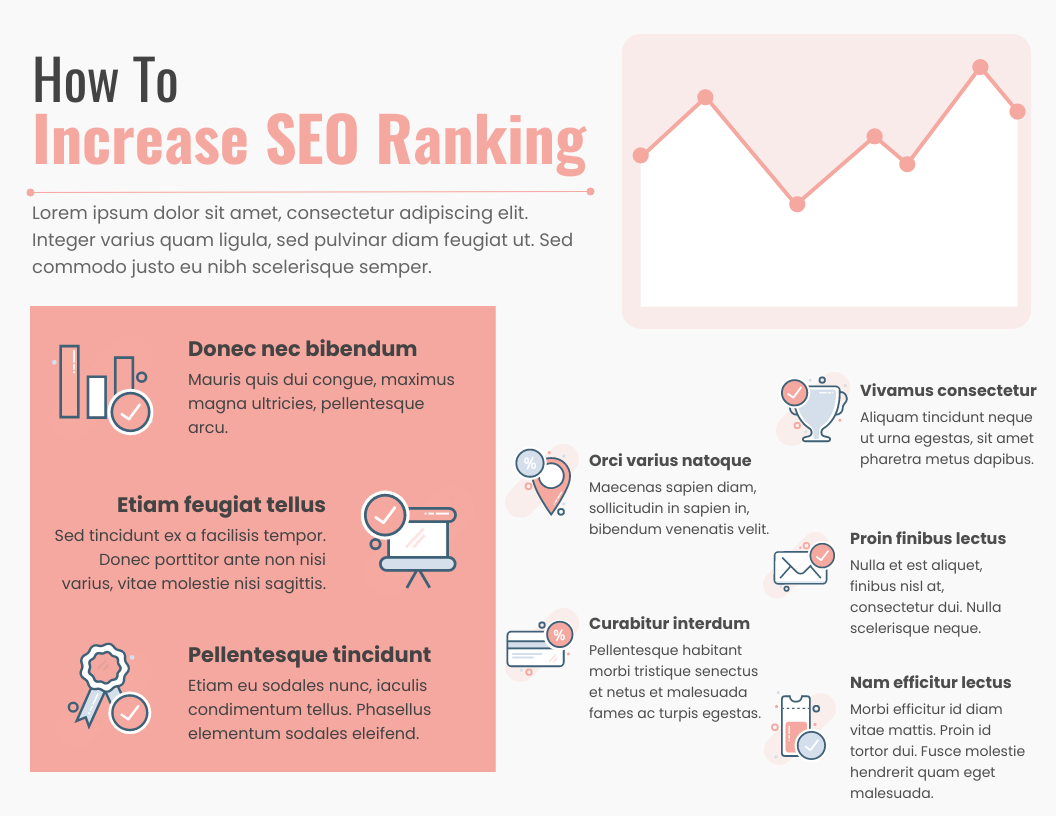 How to increase SEO ranking Horizontal Infographic