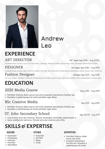 Resume template: Simple04 Resume (Created by Visual Paradigm Online's Resume maker)