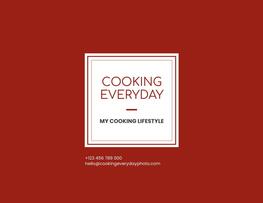 日常照相簿 模板。Cooking Everyday Photo Book (由 Visual Paradigm Online 的日常照相簿软件制作)