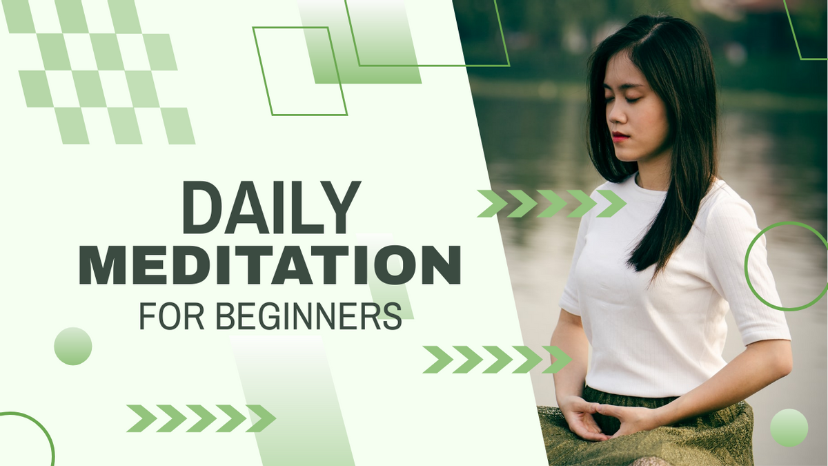 YouTube Thumbnail template: Meditation For Beginners YouTube Thumbnail (Created by Visual Paradigm Online's YouTube Thumbnail maker)