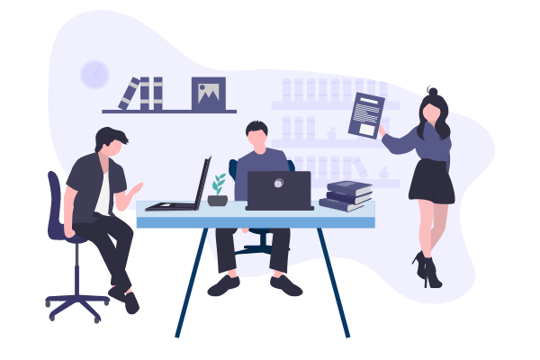 Business Illustration template: Team Work Illustration  (Created by Visual Paradigm Online's Business Illustration maker)