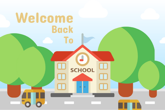 Greeting Card template: Welcome Back To School Greeting Card (Created by Visual Paradigm Online's Greeting Card maker)