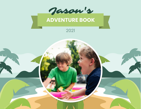 Kids Photo books template: Kids Adventure Photo Book (Created by InfoART's Kids Photo books marker)