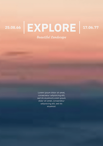 Editable flyers template:Explore Beautiful Landscape Flyer