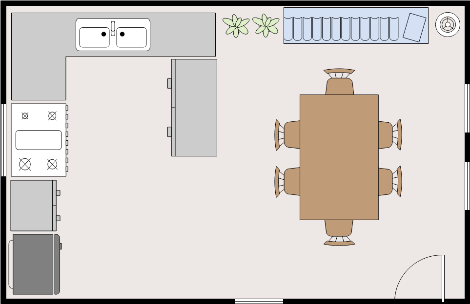 餐厅平面图 template: 饭厅 (Created by Diagrams's 餐厅平面图 maker)