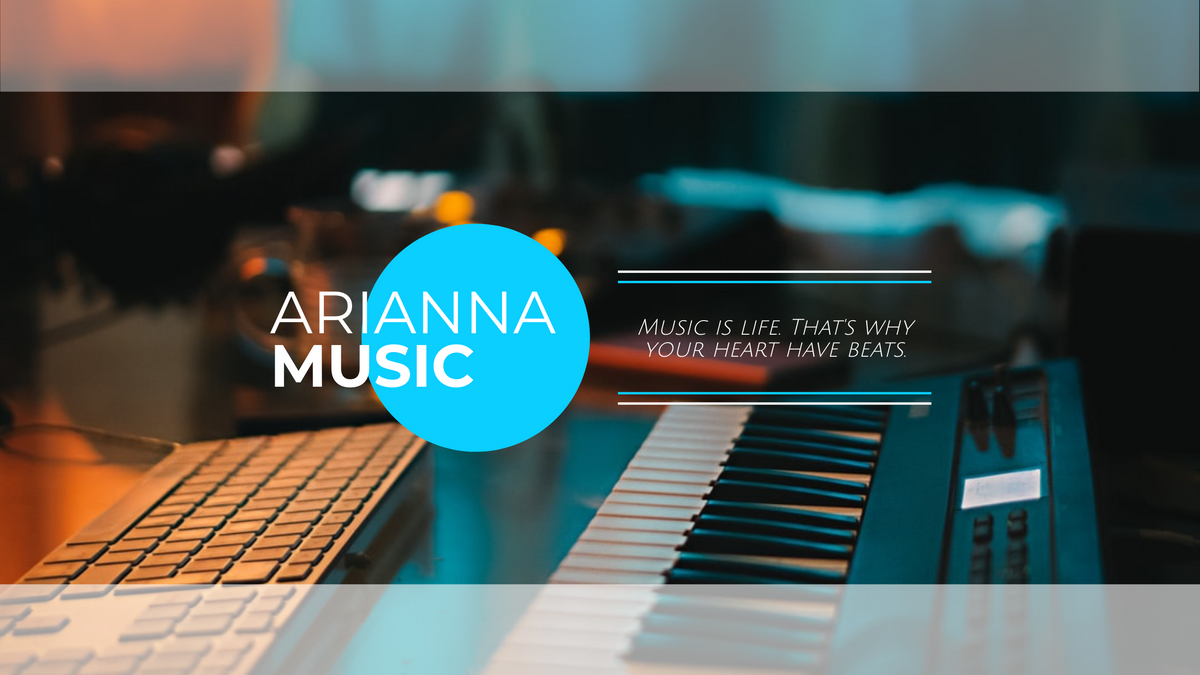 YouTube Channel Art template: Music Is Life YouTube Channel Art (Created by Visual Paradigm Online's YouTube Channel Art maker)