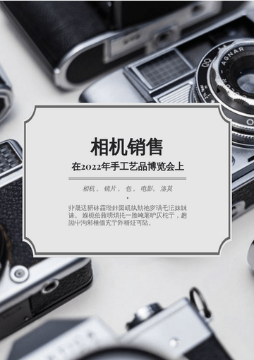 Editable flyers template:相機超級銷售