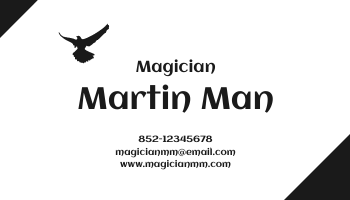 Business Card template: Magician Business Cards (Created by Visual Paradigm Online's Business Card maker)