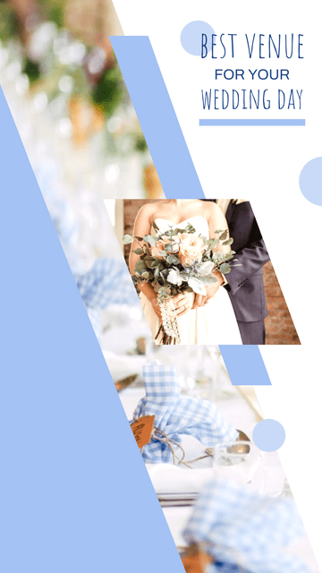 Editable instagramstories template:Blue Wedding Planning Instagram Story