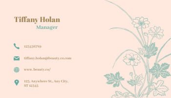 Business Card template: Elegant Beauty Business Cards (Created by InfoART's Business Card maker)