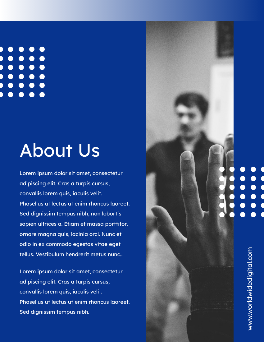 Report template: Blue Gradient Company Annual Report (Created by InfoART's Report maker)