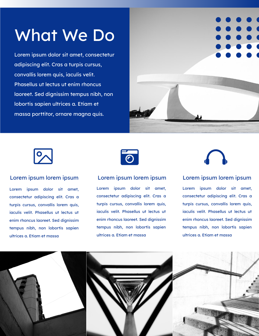 Report template: Blue Gradient Company Annual Report (Created by InfoART's Report maker)