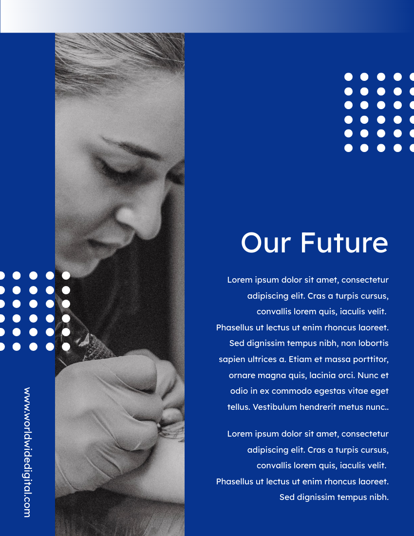 Report template: Blue Gradient Company Annual Report (Created by Visual Paradigm Online's Report maker)