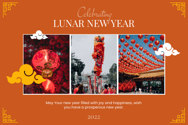 Greeting Card template: Chinese Cultural New Year Greeting Card (Created by Visual Paradigm Online's Greeting Card maker)
