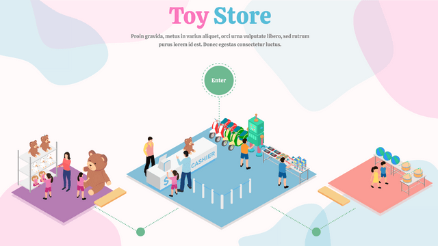 Isometric Diagram template: Toy Store Header (Created by Visual Paradigm Online's Isometric Diagram maker)