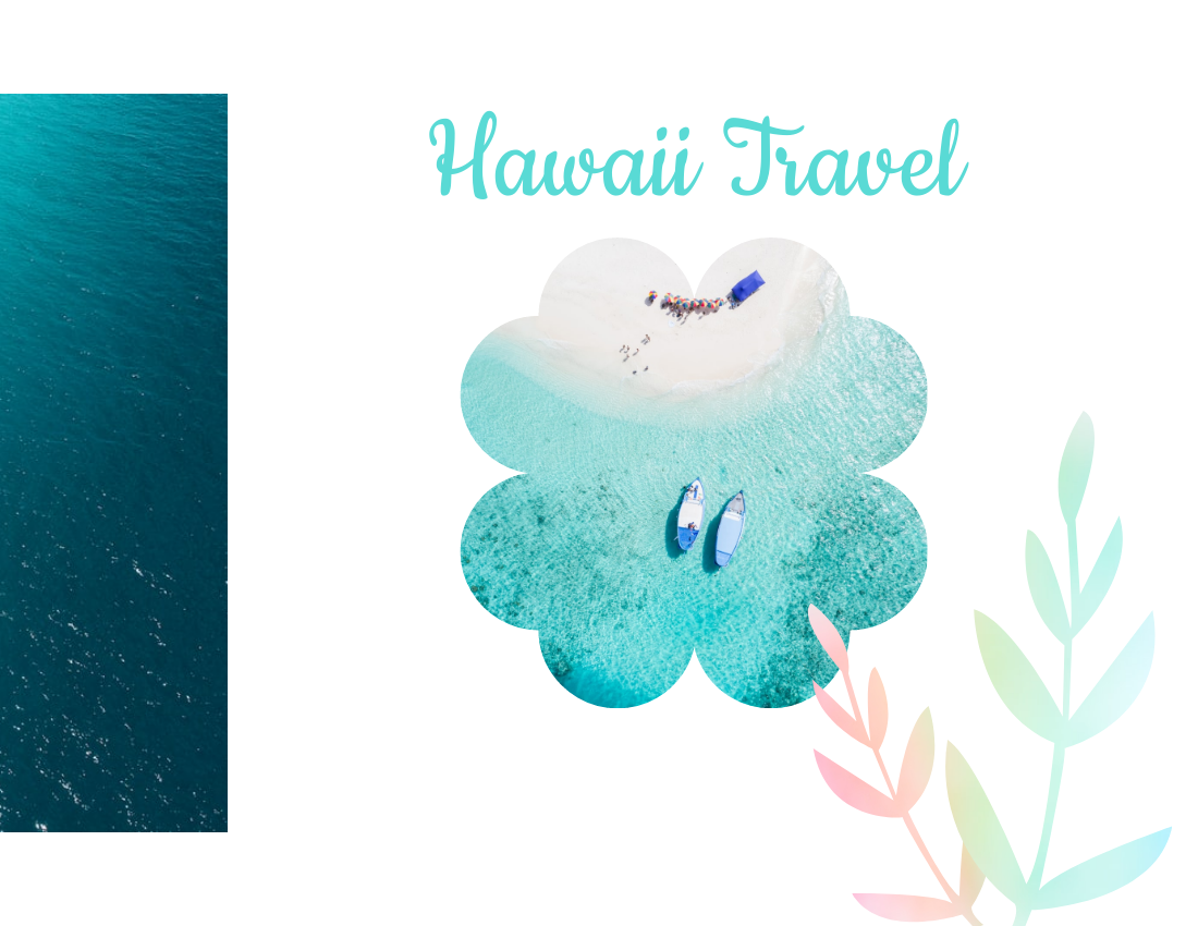 旅行照相簿 模板。 Hawaii Travel Photo Book (由 Visual Paradigm Online 的旅行照相簿軟件製作)