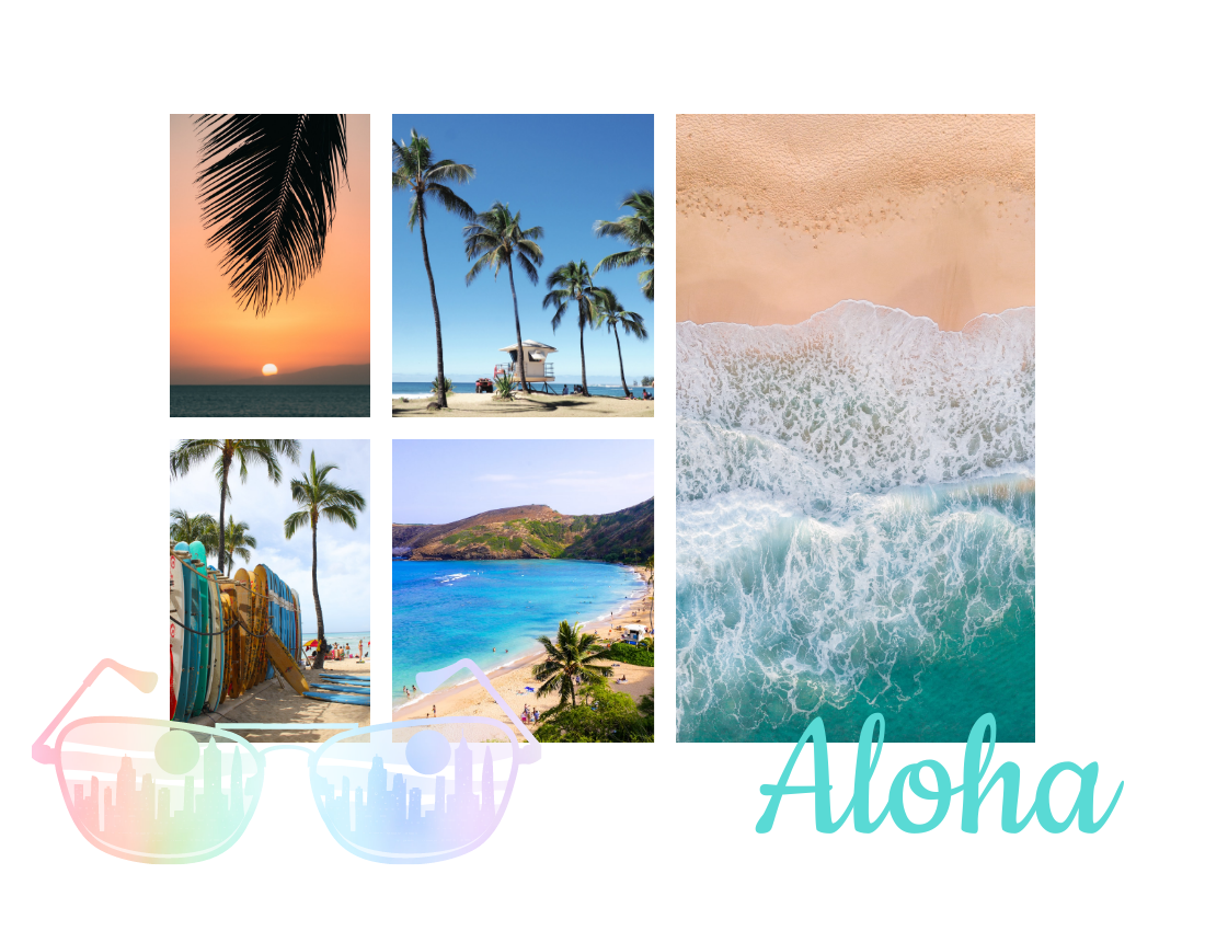 旅行照相簿 模板。Hawaii Travel Photo Book (由 Visual Paradigm Online 的旅行照相簿软件制作)