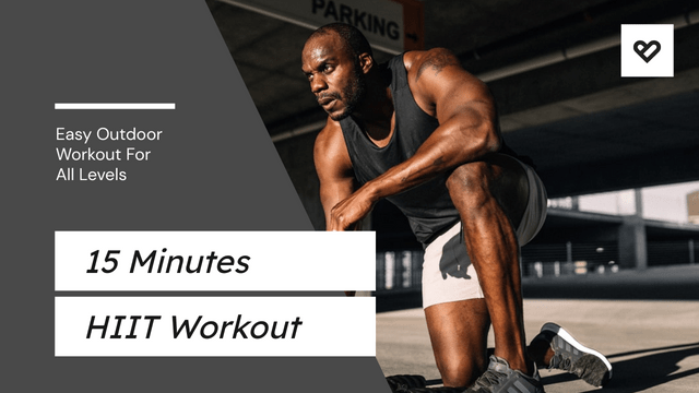 YouTube Thumbnail template: Easy Outdoor Workout HIIT YouTube Thumbnail (Created by InfoART's  marker)