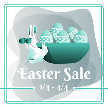 Editable instagramposts template:2-Colour Easter Sale Instagram Post