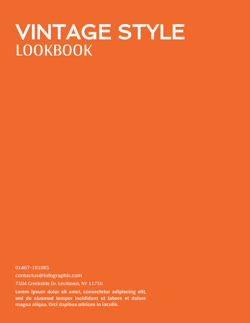 Lookbook 模板。 Floral Vintage Style Lookbook (由 Visual Paradigm Online 的Lookbook軟件製作)