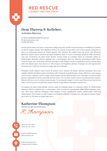 Letterhead template: Medical Charity Letterhead (Created by Visual Paradigm Online's Letterhead maker)