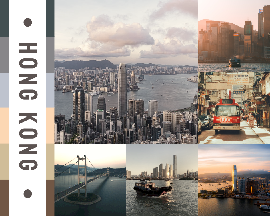 Mood Board template: Hong Kong Cityscape Mood Board (Created by Collage's Mood Board maker)